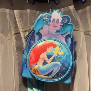 Disney Ariel and Ursula Blue Backpack